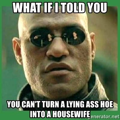 What If I Told You You Can T Turn A Lying Ass Hoe Into A Housewife