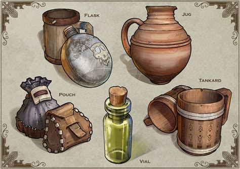 ArtStation Item Cards Containers 03 Michael Fitzhywel Dungeons