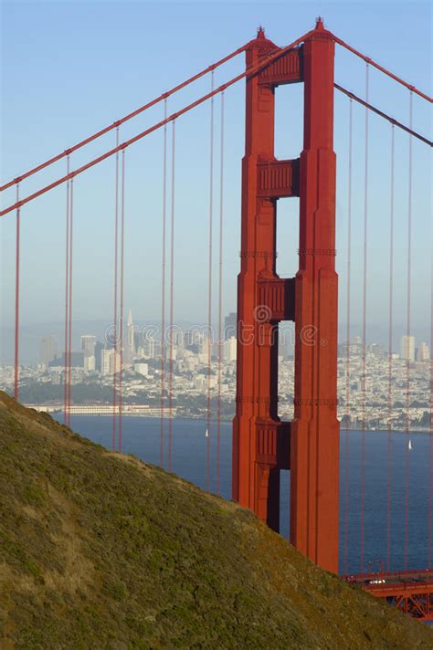 Vertical Golden Gate Bridge San Francisco Backgrou Stock Image Image