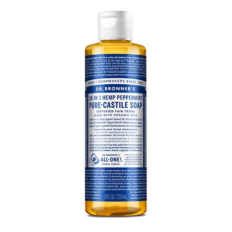 Buy Dr Bronners Magic Pure Castile Soap Organic Peppermint 237ml
