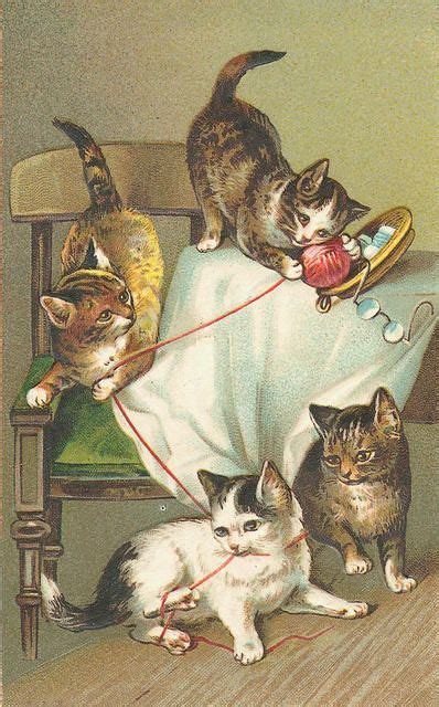 450 Animals Vintage Kitties Too Ideas Vintage Cat Cat Art Cats