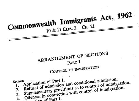 On This Day 60 Years Ago The First Commonwealth Immigrants Act Came Into Effect Free Movement