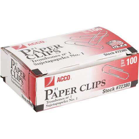 Acco Premium Paper Clips Paper Clips Acco Brands Corporation
