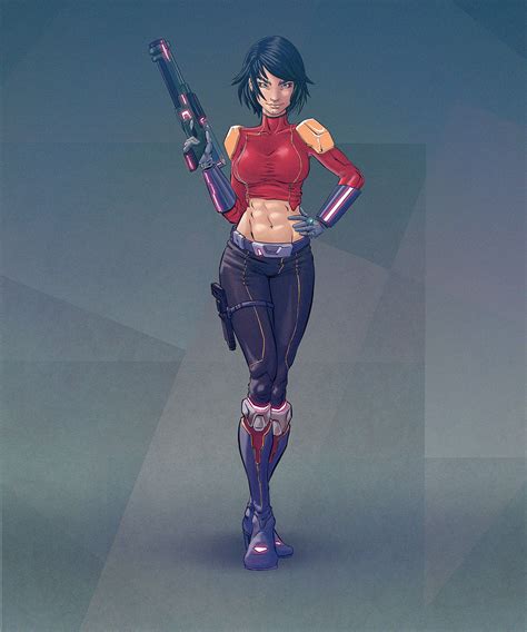 Spy Girl Character Design For Science Fiction Book On Behance