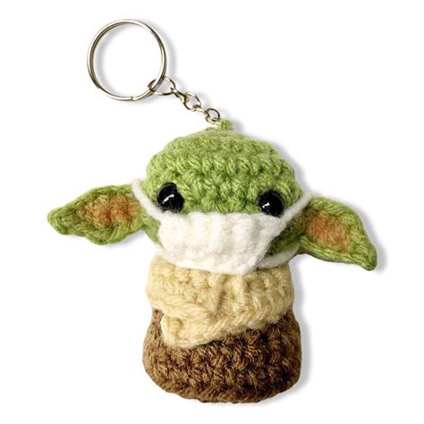 Baby Yoda Inspired Crochet Keychain Etsy