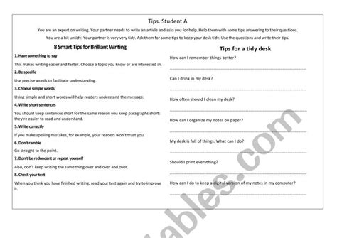Tips Conversation Oral Interaction Esl Worksheet By Ancri