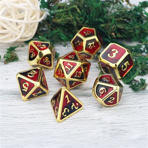 Dice Set 7 Metal Dungeons And Dragons Dice Dnd Dice Etsy