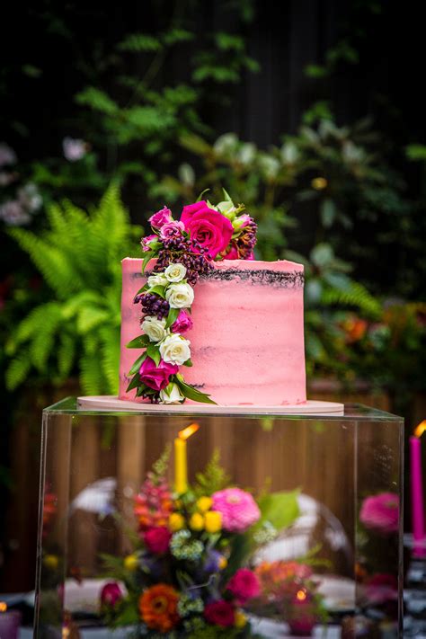 Pink Semi Naked Cake 249 • Temptation Cakes Temptation Cakes