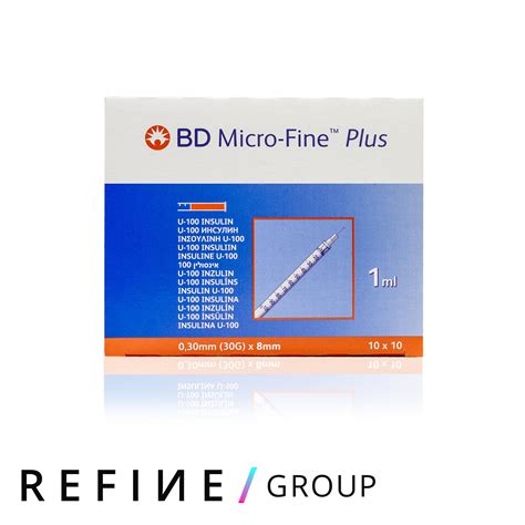 BD Micro Fine Insulin Syringe Ml With G X Mm Needle Pack Of