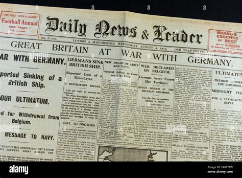 Diario De Réplica Al Comienzo De La Primera Guerra Mundial La Portada