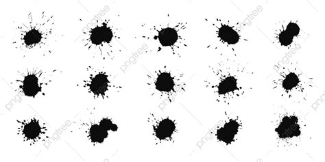 black ink splash vector hd png images abstract black ink splashes collection splat grunge