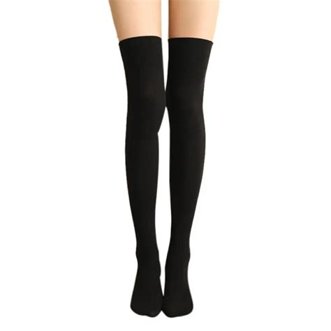 women sexy thigh high over the knee stockings long cotton winter warm leggings stockings