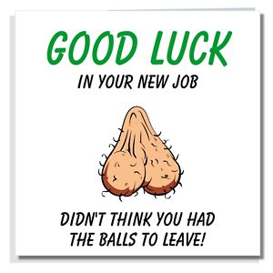 Dreams, in their essence, include risk. LEAVING CARD Funny Rude New Job Friend Office Colleague ...