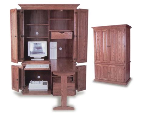 Amish Built Deluxe Computer Armoire Amish Office Furniture Computer