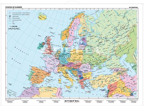 Staaten Europas Englisch Europa Landkarten Didaktisches Lern