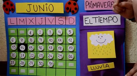 Calendario Infantil De Goma Eva Youtube En 2020 Calendario Infantil Calendario Para Niños