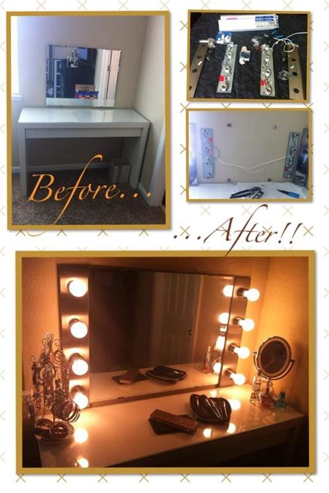Classy design, makeup vanity table with lighted mirror what we don't like: Pin by Xochilt Melgoza on Makeup Vanity Ideas | Diy vanity mirror, Diy vanity, Diy vanity mirror ...