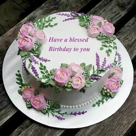Decorating simple birthday cake in minutes with special spatula gold flowers sprayed with gold airbrush pretty in pastels and luscious buttercream and looking eminently edible. Happy Birthday Cake and Wishes Images | Best Wishes