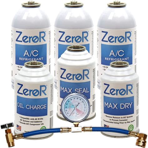 Zeror Complete Repair And Recharge Kit R134a Refrigerant Used For Ac
