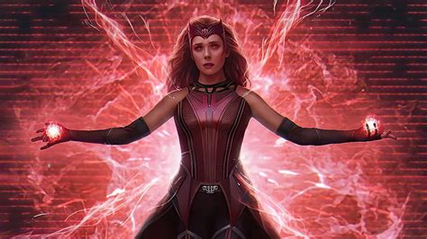 1920x1080px 1080p Free Download Scarlet Witch Glowing Red Eyes