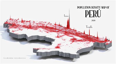 Population Density Map Is Peru 2020 By Maps On The Web