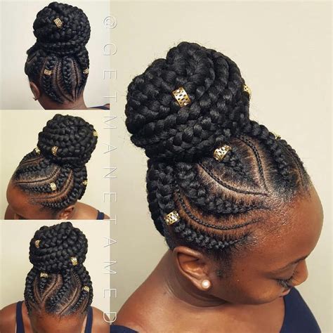 Goddess Braids Updo Styles