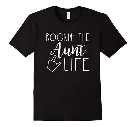 rockin the aunt life t shirt cool t shirt for aunt classic cotton tops tees print women tee