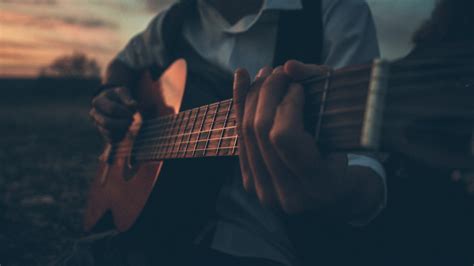 Boy Playing Guitar Outdoors 5k Hd Photography 4k Wallpapers Images