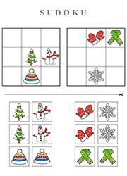 Observe bien la grille et fais glisser les images de droite dans les bonnes cases. Grille de sudoku pour enfants de maternelle | Sudoku ...