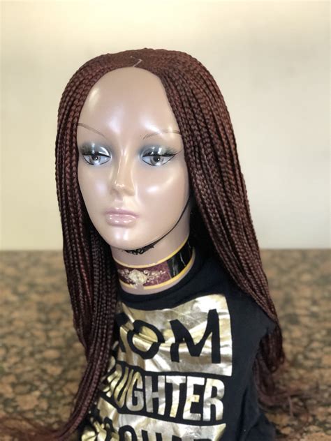 fully hand braided cornrow and box braid wig color 30 33 26 etsy braids wig box braid wig