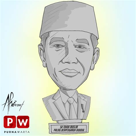 Karikatur Ir Jokowi Kembali Masuk Jadi 50 Tokoh Muslim Berpengaruh Di