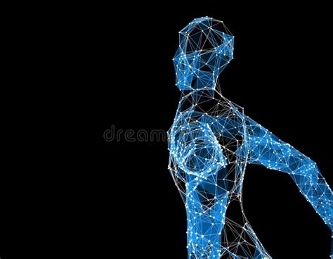 Future Human Technology Human Body Wireframe Graphics Network Data