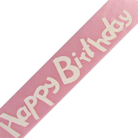 Pink Happy Birthday Print Ribbon 58 X 25 Yards