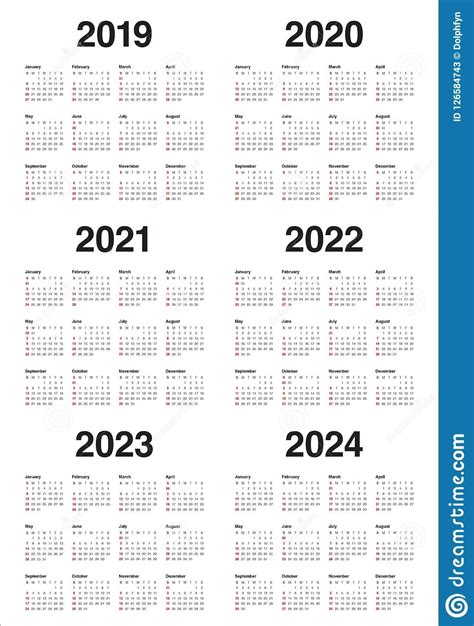 Three Year Calendar 2022 2023 2024 Three Year Calendar Printable Images