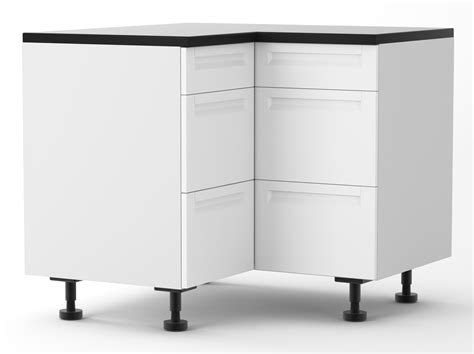 Berlin 1000mm By 1000mm Wide Three Drawer Corner Base Cabinet With