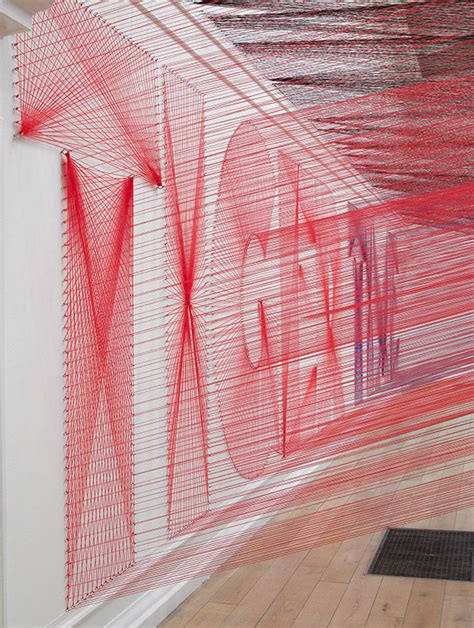 Typographic Thread Installation By Pae White Daily Design Inspiration