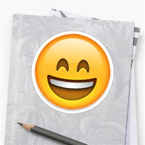 Big Smile Emoji Sticker By Nojams Redbubble