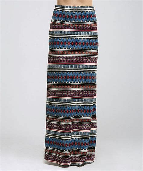 Look What I Found On Zulily Blue And Black Tribal Stripe Maxi Skirt