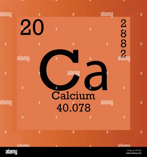 Ca Calcium Chemical Element Periodic Table Single Vector Illustration Element Icon With Molar