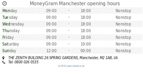 Moneygram Manchester Opening Times The Zenith Building 26 Spring Gardens