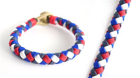Make flower pattern 4 strand braid/4 strand diamond knot and loop paracord bracelet. Pin on paracord