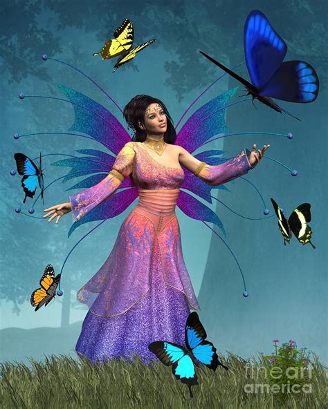 Butterfly Fairy Queen Digital Art By Fairy Fantasies Fine Art America