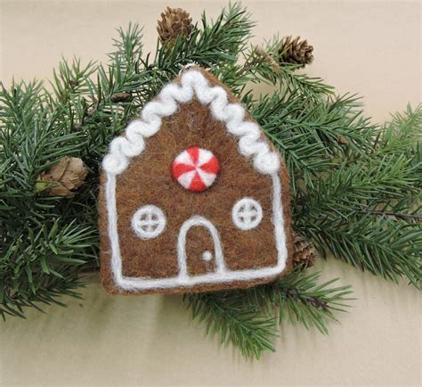 Gingerbread House Ornament Christmas Tree Decoration By Fabledfelt
