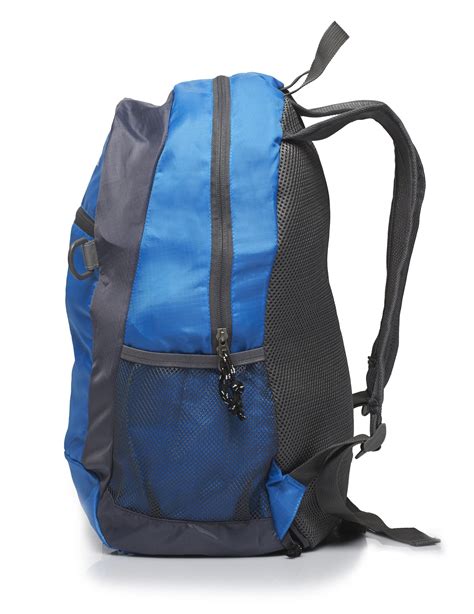 Foldable Nylon Backpackdaypack With Security Zippers 20l Blue