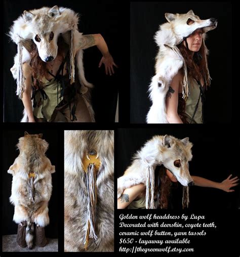 Wolf headdress, Wolf costume, Headdress