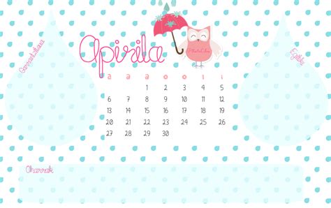 Pitis And Lilus Calendario Imprimible Y Fondo Pantalla Abril 2015
