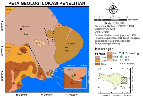 Gambar 1 Peta Geologi Daerah Penelitian Purbo Hadiwidjojo H
