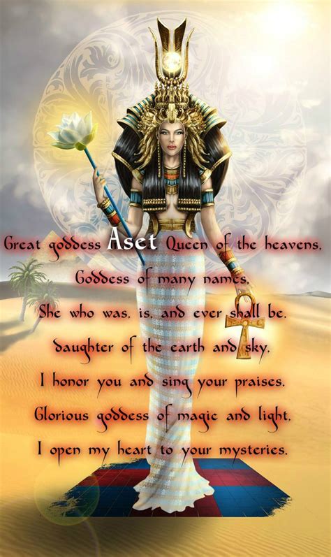 Prayer To The Goddess Aset Isis Egyptian Goddess Art Egyptian Deity