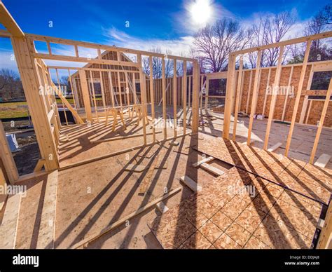 New House Framing Construction Stock Photo Alamy