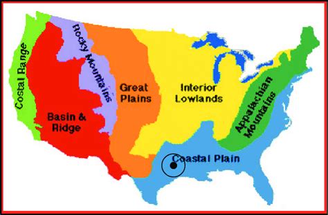 Physiographic Map Of Us